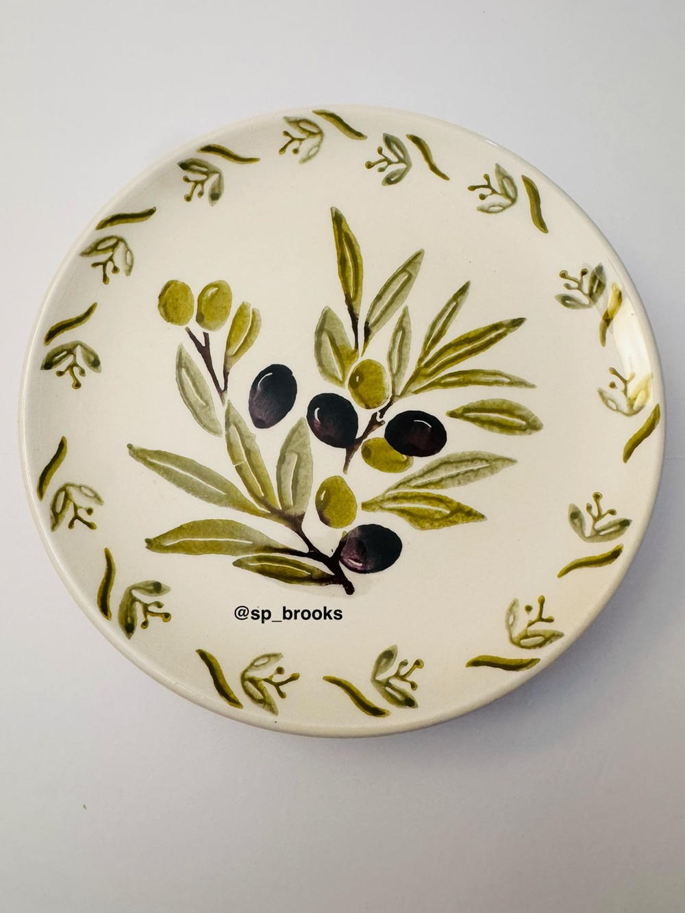 🎁4PC Papart Seramik Salad Plates - 7.75” Handmade Ceramic Salad Plates - Olives - Picture 4 of 7